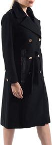 img 1 attached to Alpine Swiss Women's Wool Trench Coat - Double Breasted Jacket with Gold Buttons and Belt