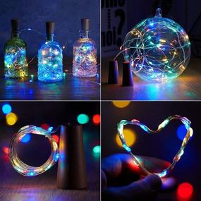 img 1 attached to Wine Bottle Lights with Cork - Pack of 12 Twinkle Lights, 20 LED Waterproof Battery Operated Cork Lights, Silver Wire Mini Fairy Lights for Liquor Bottles DIY Party Christmas Wedding Décor in Multicolor