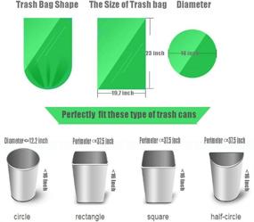 img 2 attached to 🌿 100 Count Biodegradable Trash Bags for 4-6 Gallon Capacity - Extra Thick Small Garbage Bags for Kitchen, Bathroom, Yard, Office, Wastebasket, and Car Recycling