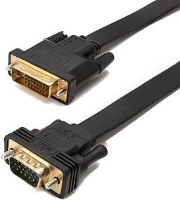 img 3 attached to CableDeconn Active DVI-D Dual Link 24+1 to VGA Male Video Adapter Converter - 2M Flat Cable Design for Crisp Visuals