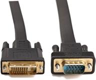 cabledeconn active dvi-d dual link 24+1 to vga male video adapter converter - 2m flat cable design for crisp visuals logo
