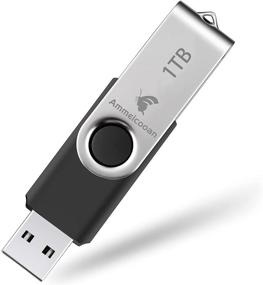 img 4 attached to 1TB AmmEicooan USB Flash Drive 3.0 – High-Speed 100MB/S Read & Write - External Data Storage for Laptop; Memory Stick with Rotated Design