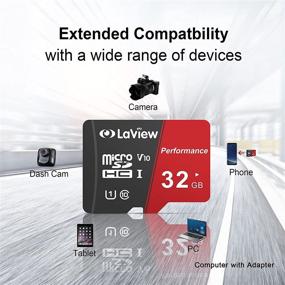 img 2 attached to 💾 LaView 32GB Micro SDXC UHS-I Memory Card – High Speed 95MB/s, 633X, Full HD Video V10, A1 + Adapter - Computer/Phone/Tablet/PC Compatible