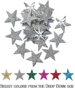 img 1 attached to Sparkling Silver Glitter Stars Transfer: Add Shimmering Style to Your Fabrics