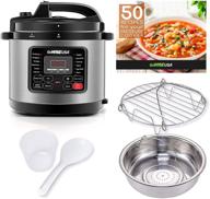 🍲 8-qt gowise usa electric pressure cooker - 12-in-1 multifunctional design with stainless steel pot, included measuring cup, spoon, steam rack, and basket логотип