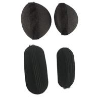 💁 effortlessly amp up your hair volume with 4 pcs black bump it up volume hair base styling insert tool hair clip volume padding bun updo hair bun maker hair accessories for women girls logo