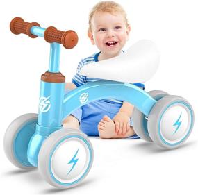 img 4 attached to Upgraded Baby Balance Bikes for 10-36 Months, Perfect Gifts for 1 Year Old Boys and Girls - Cute Kids Riding Toys with Soft Seat & Silent Wheels, Ideal for Indoor and Outdoor Training of Baby Standing and Running