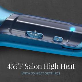 img 3 attached to 💇 Remington Pro 2" Titanium Ceramic Hair Straightener, Blue - Professional Flat Iron with Floating Plates, Smooth Glide - S9632