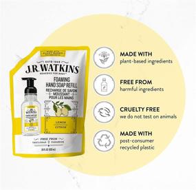 img 3 attached to JR Watkins Foaming Hand Soap Refill Pouch, Lemon - 6 Pack, 28 fl oz | Scented Foam Handsoap for Bathroom or Kitchen | USA Made, Cruelty Free