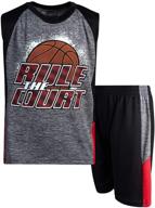 🏀 stylish & functional: mad game 2 piece basketball performance boys' clothing sets logo