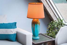img 1 attached to 🌟 Kenroy Home 32366TEAL Tucson Large Teal Table Lamps: Stylish Illumination for Any Décor