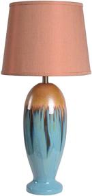 img 2 attached to 🌟 Kenroy Home 32366TEAL Tucson Large Teal Table Lamps: Stylish Illumination for Any Décor
