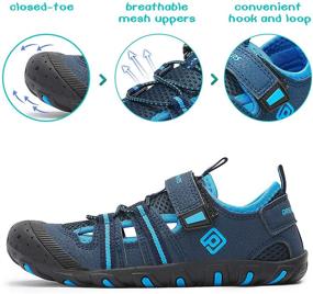 img 3 attached to DREAM PAIRS Closed Toe Outdoor Sandals Boys' Shoes: Find the Perfect Blend of Comfort and Protection