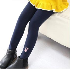 img 1 attached to Comfortable and Stylish Govc Winter Fleece Velvet Leggings for Girls' Clothing