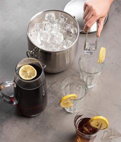 img 3 attached to 🧊 Premium 3L Insulated Stainless Steel Ice Bucket Set with Bonus Ice Tongs - Bellemain