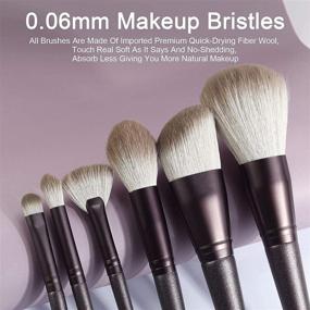 img 2 attached to Travel Makeup Brushes Set, 14-Piece Professional Make Up 💼 Brush with Holder, Foundation Concealer Eyeshadow Powder Brush in Black Case