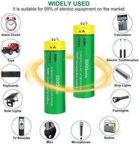 img 3 attached to Rechargeable Batteries Capacity Pre Charged Flashlight Household Supplies in Household Batteries