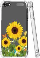 topeiye flowers clear slim designed for ipod touch 7 case logo