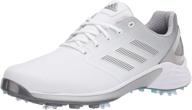 adidas men's white silver athletic golf shoes for men логотип