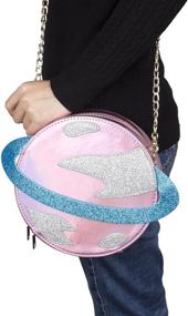 img 1 attached to 🌍 LUI SUI Women's Circular Planet Crossbody Purse - Cellphone Shoulder Bag with Wallet Purse