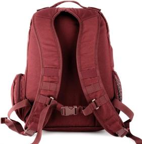 img 1 attached to LA Police Gear 600D Polyester Hydration Compatible Commuter/School Pack - Maroon: A Reliable and Stylish Solution for On-the-Go Professionals and Students