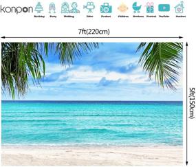 img 3 attached to 📸 Vibrant Tropical Beach Photography Backdrop - Perfect for Studio, Wedding, Party, and Business Use - 7x5ft Vinyl XT-6914