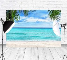 img 2 attached to 📸 Vibrant Tropical Beach Photography Backdrop - Perfect for Studio, Wedding, Party, and Business Use - 7x5ft Vinyl XT-6914