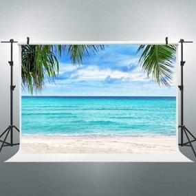 img 1 attached to 📸 Vibrant Tropical Beach Photography Backdrop - Perfect for Studio, Wedding, Party, and Business Use - 7x5ft Vinyl XT-6914