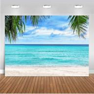 📸 vibrant tropical beach photography backdrop - perfect for studio, wedding, party, and business use - 7x5ft vinyl xt-6914 logo