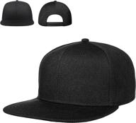 🧢 men's black mountain tree snapback hat - adjustable flat bill trucker cap for dad - baseball-inspired fashion accessory logo