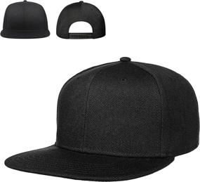 img 4 attached to 🧢 Men's Black Mountain Tree Snapback Hat - Adjustable Flat Bill Trucker Cap for Dad - Baseball-inspired Fashion Accessory