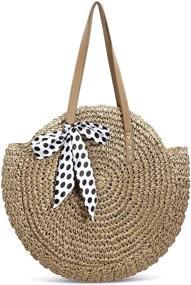 img 4 attached to 👜 Stylish Handwoven Shoulder Scarves & Vacation Accessories: Malocids Women's Handbags, Wallets, and Shoulder Bags