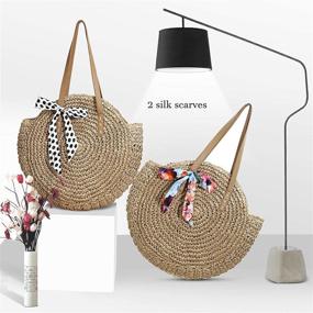 img 1 attached to 👜 Stylish Handwoven Shoulder Scarves & Vacation Accessories: Malocids Women's Handbags, Wallets, and Shoulder Bags