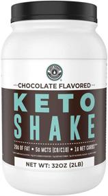 img 4 attached to 🍫 Chocolate Keto Meal Replacement Shake Mix, 2lbs, Low Carb Keto Protein Shake with MCT Powder, Grass Fed Hydrolyzed Collagen Peptides, Ideal as Keto Breakfast Shake, 20g Healthy Fats, 14g Protein, Only 1 Net Carb, Sugar-Free