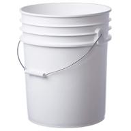 🪣 letica premium 5 gallon hdpe bucket in white - durable and versatile [1 pack] logo