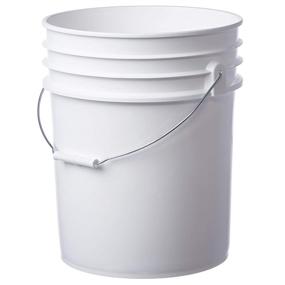 img 4 attached to 🪣 Letica Premium 5 Gallon HDPE Bucket in White - Durable and Versatile [1 Pack]