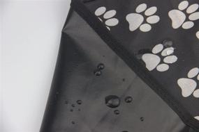 img 2 attached to 🐾 Waterproof Dog Car Seat Cover - Double Oxford Pet Travel Hammock Back Seat Protector Mat with Paw Prints