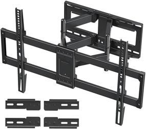 img 4 attached to Full Motion TV Wall Mount for 42-70 Inch Flat Screen/Curved TVs - MOUNTUP TV Mount with Swivel, Tilt, and Articulating Bracket - Max VESA 600x400mm - Holds up to 100 lbs - Fits Max 24'' Studs