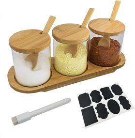 img 4 attached to 🍶 GINIHUIFISH Condiment Container Seasoning Canisters: Organize and Enhance Your Kitchen Storage"