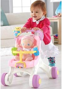 img 1 attached to Fisher Price Brilliant Basics Stroll-Along Walker: Enhance your baby's mobility and developmental skills