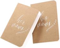 📚 akitsuma vow books - set of 2 brown kraft paper wedding vows book - his and hers vow book for memorable weddings logo
