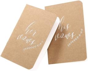 img 4 attached to 📚 AKITSUMA Vow Books - Set of 2 Brown Kraft Paper Wedding Vows Book - His and Hers Vow Book for Memorable Weddings