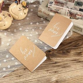 img 2 attached to 📚 AKITSUMA Vow Books - Set of 2 Brown Kraft Paper Wedding Vows Book - His and Hers Vow Book for Memorable Weddings