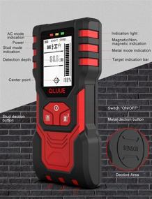 img 1 attached to 🔍 QLUUE 4 in 1 Stud Finder Wall Scanner: Accurate Detection for Wood/Metal/Stud/AC Wire/Pipe, with Depth Display, LCD Screen, and Audio Alarm