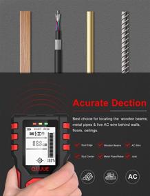 img 2 attached to 🔍 QLUUE 4 in 1 Stud Finder Wall Scanner: Accurate Detection for Wood/Metal/Stud/AC Wire/Pipe, with Depth Display, LCD Screen, and Audio Alarm