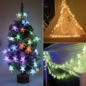 img 2 attached to 16.4 ft Color Changing Star String Lights with 50 LED, USB Powered Fairy Lights for Girls Kids Bedroom Dorm Party Christmas Decor - Remote Controlled, 16 Colors