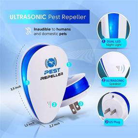 img 1 attached to 🕷️ Ultrasonic Pest Repeller 6 Pack - Powerful Electronic Pest Reject for Insects, Roaches, Mice, Spiders, Ants, Mosquitoes - Effective Bug Repellent for House, Garage, Warehouse, Office