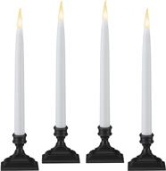 🕯️ 612 vermont battery operated led window candles with timer - pack of 4, antique bronze, patented warm white dual led flicker flame, vt-1660a-4 (6 hours on/18 hours off) логотип