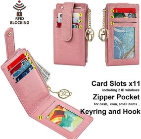 img 2 attached to 💼 Wallet Pocket Holder with Zipper: Bling Black Women's Handbags & Wallets for Keeping Your Essentials Secure