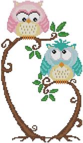 img 1 attached to 🦉 Adorable Hoot Owl Design - Love at First Sight Cross Stitch Pattern